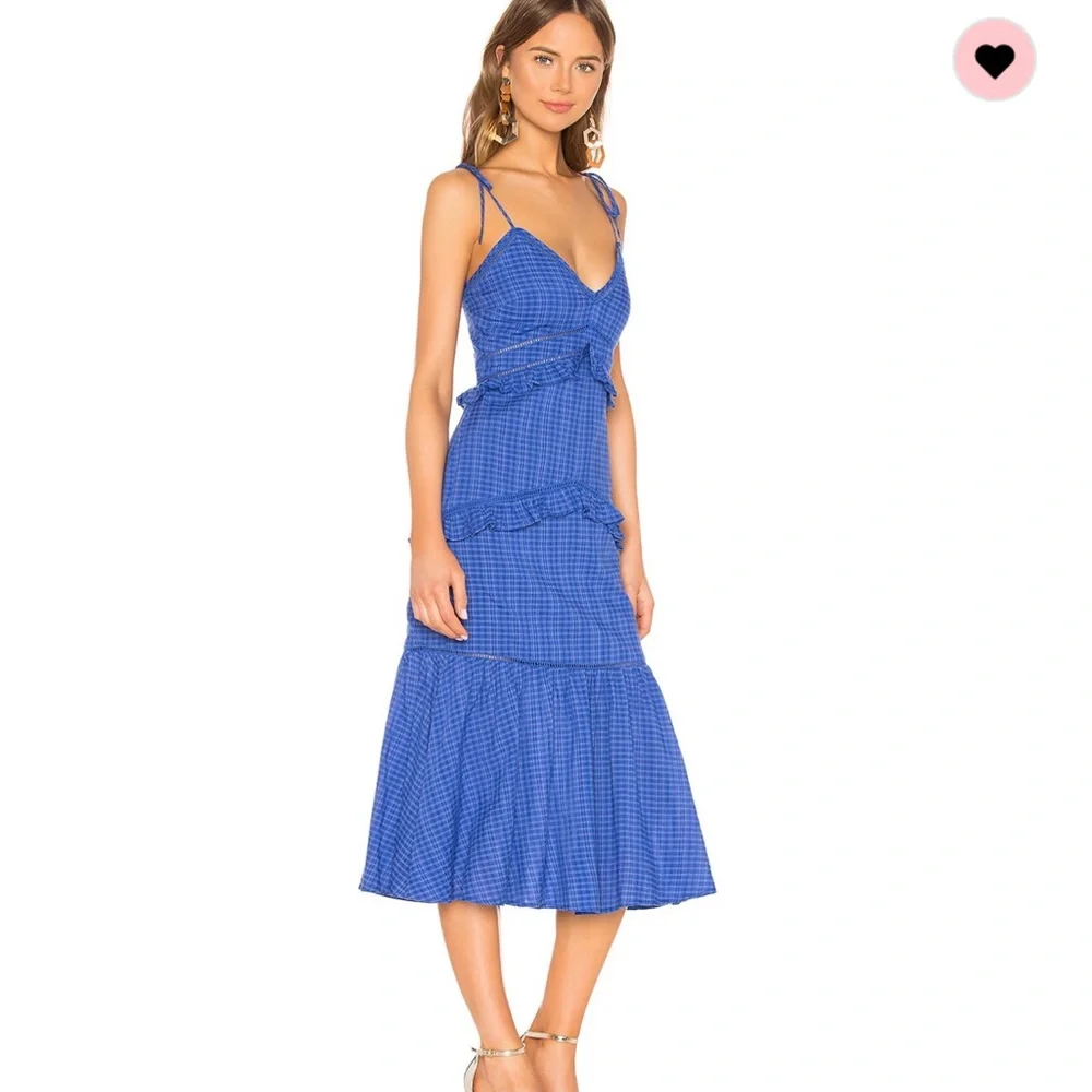 Lovers and Friends ‘Ulyanna’ Blue Midi Dress - Picture 3 of 9